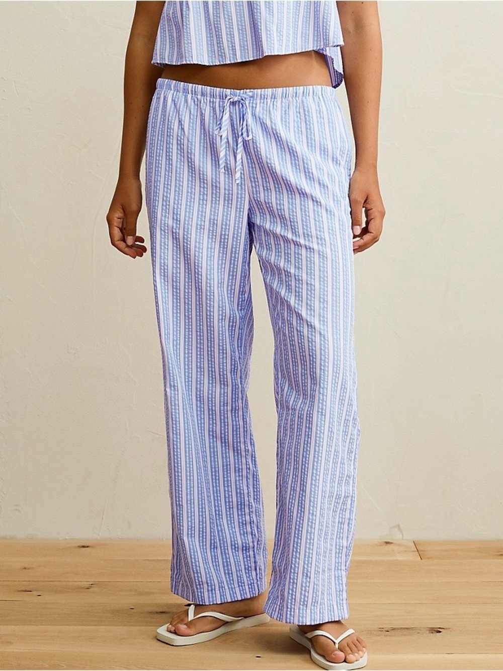 NWT AE Seersucker Pinstripe Poplin Pants